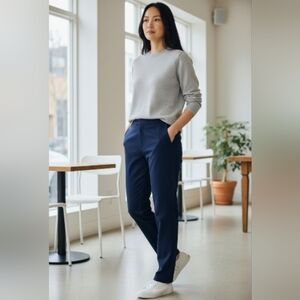 🎉 3/$60 Aritzia Babaton Navy Blue Straight Leg Trousers Size 6